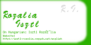 rozalia isztl business card